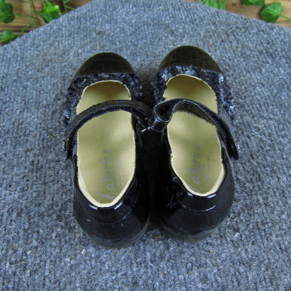Naturino Girls Mary Jane  Sz T 8.5 Medium Black Leather Hook & Loop - Image 4 of 4