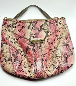 pink snakeskin bag