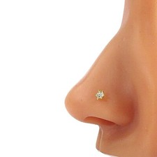 New Diamond Nose Stud 0.08ct/8 points CERTIFIED Round Brilliant Diamond
