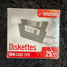 Imation Diskettes 3.5in 2HD IBM Formatted 1.44MB Floppy Disks 25 Pack