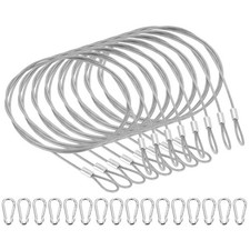 40 Inch Safety Cable Lock, 8 Pcs 304 Stainless Steel Security Wire Rope Clear