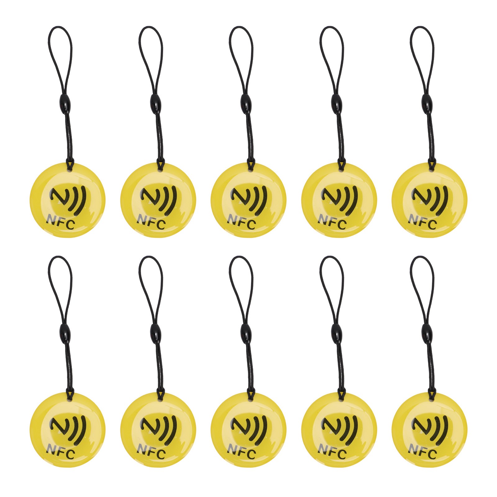 10x NFC Tag Keychain 35CM NTAG213 Chip Programmable NFC Fob NFC Card for NFC RL