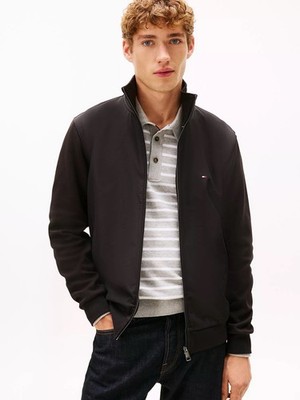 NWT MEN'S Tommy Hilfiger Black Bomber Jacket   Size M