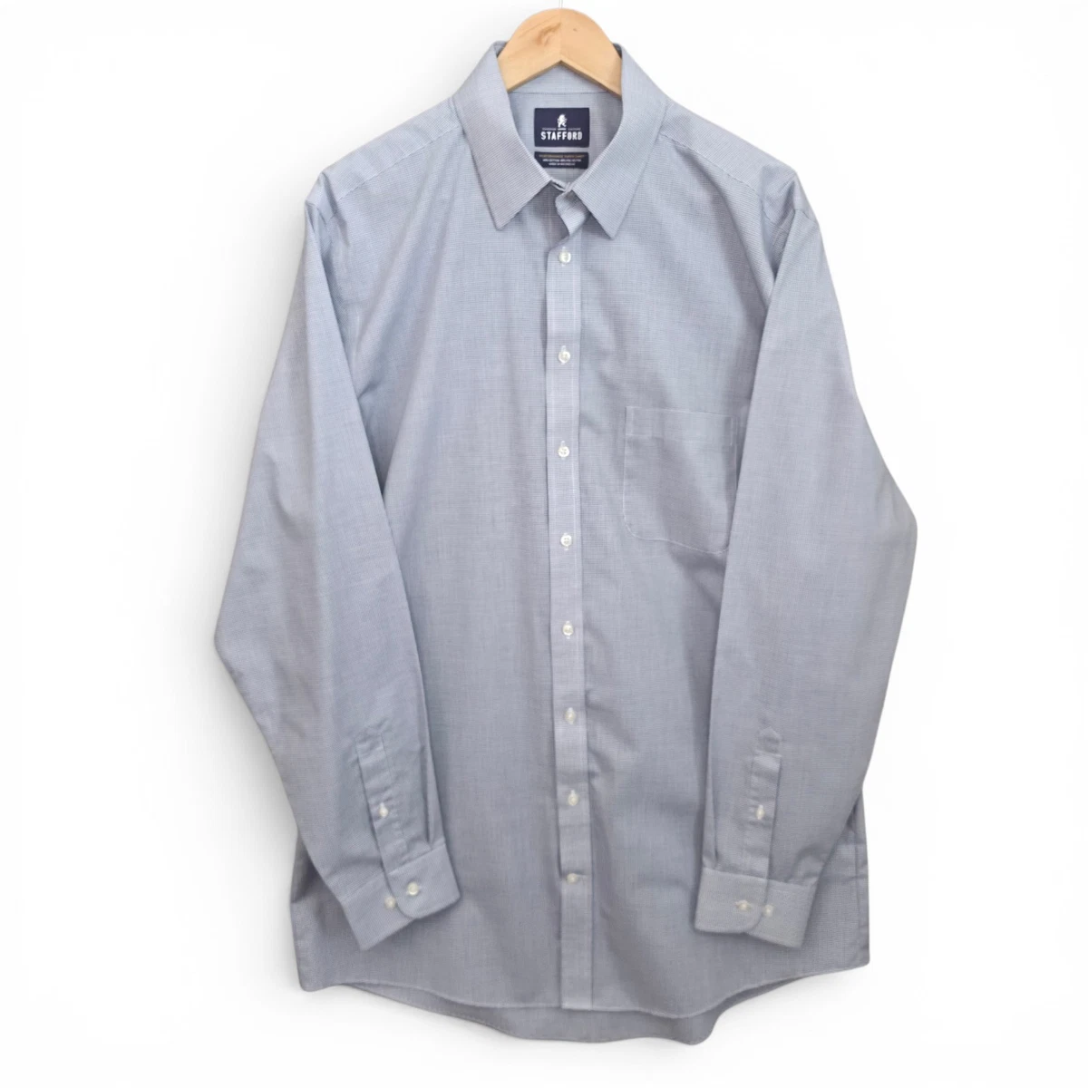 stafford athletic fit dress shirt The Springer Solid White 3XL / Solid White main image 1