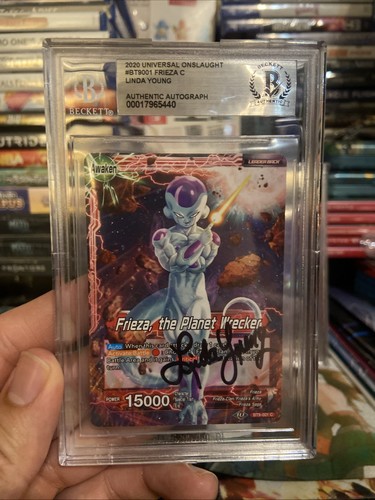 Frieza Signed Dbz Card Psa Linda Young Auto Dragon Ball Z 