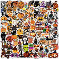 100p Non Repeating Halloween Stickers Waterproof Vinyl Party Favors Goodie Bags