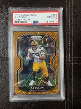 2020 Panini Prizm Rookie Lazer Prizm AJ Dillon #364 PSA 10 GEM MT Rookie RC