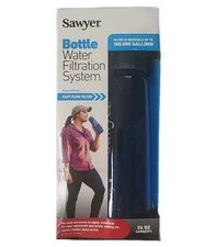 Sawyer Bottle Water Filtration System 26 oz Capacity Hiking Emergency J12