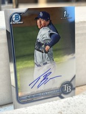 2022 Bowman Chrome Taj Bradley 1st Bowman Rookie Auto Baseball Card 