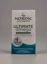 Nordic Naturals Plant Based Ultimate Omega, 60 Soft Gels, 10/26, NEW  Sealed