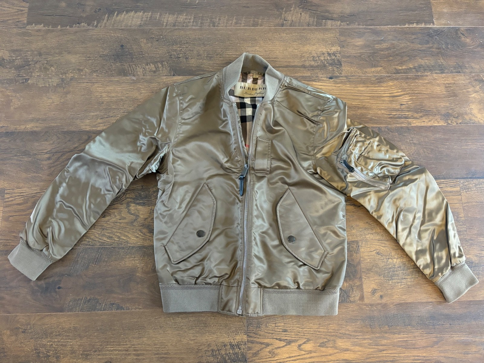 Burberry Green Bomber Jacket - Size 50