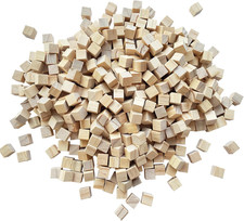 500 Pcs Unfinished Wood Cubes,1 Cm Wooden Blocks for Crafting,Small Wood Cubes f
