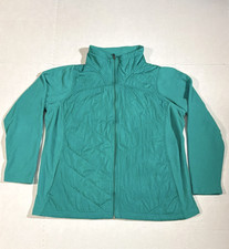 Columbia Sportswear Company Womens 2X Teal Green Full Zip Fleece Jacket Outdoor