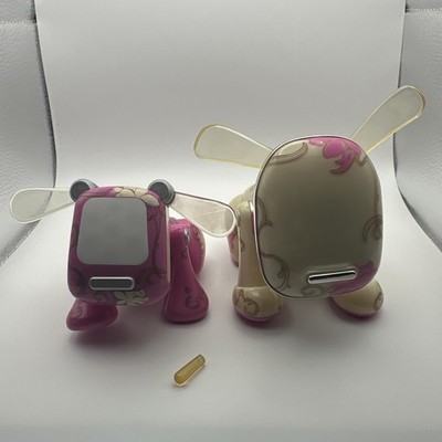 Hasbro I-Dog Pink Floral Flowers 2007 and Special Edition Cream
