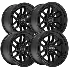 (Set of 4) RTR Evo 6 17x9 6x135 +18mm Satin Black Wheels Rims 17" Inch