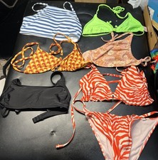 Lot Of 7 SWIM SUIT Tops Bottoms Women's Juniors Size Small