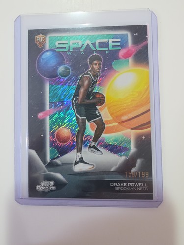 Drake Powell 2025-26 Topps Cosmic Chrome Space Walk Aqua /199 Refractor #sw-11