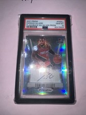 2021 Panini Prizm Flashback Signatures  Damian LillardSilver Auto PSA 10 GEM MT