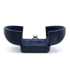 Ring Pendant Jewelry Box, Faux Leather Case for Gift Packaging Display