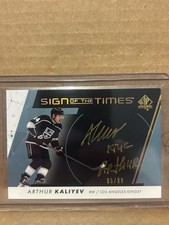 2022-23 SP Authentic Hockey Arthur Kaliyev Sign of the Times /99 
