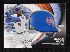 2022 Update Commemorative Batting Helmet Manufactured Relics Starling Marte 1z6