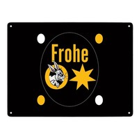 Osterhase Metallschild XXL In 28X38 Cm Mit Spruch: Frohe Ostern