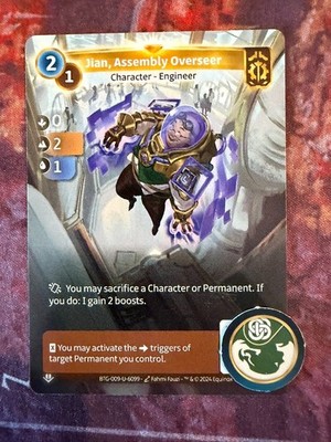 Jian, Assembly Overseer Unique - Axiom - Altered TCG - Unscanned INTL READ DESC!
