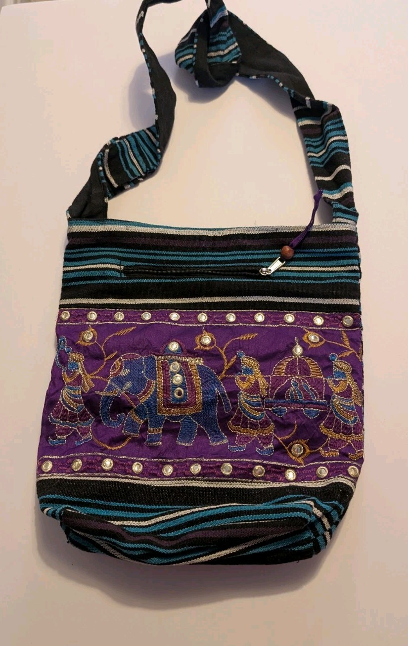 Handbag Ethnic Boho/Bollywood Embroidered  Handmade in India-image