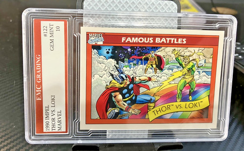 THOR VS. LOKI 1990 Impel Marvel Card #122 GRADED 10 MINT