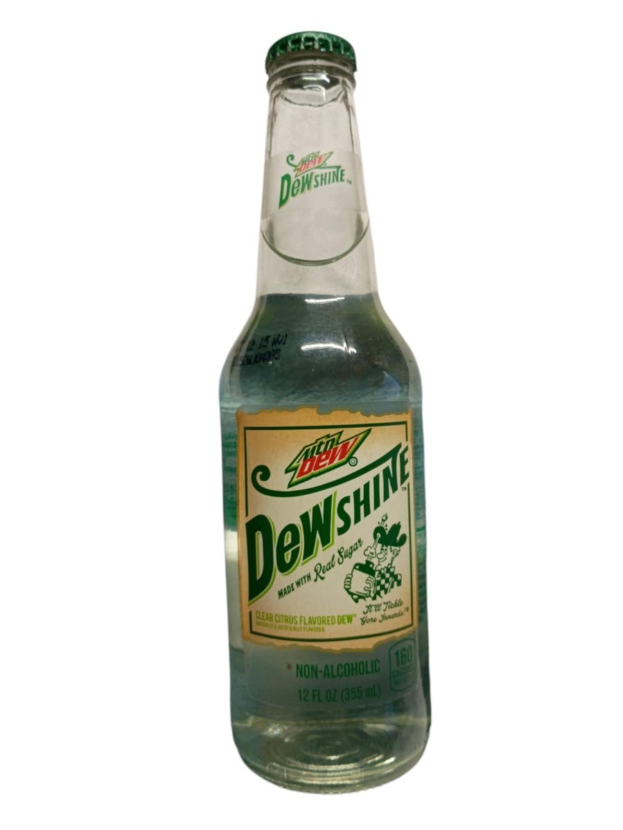 ソーダ ボトル・炭酸瓶・バーサイフォン・DAVIS BEVERAGE N.Y Discontinued MTN DEW Dewshine- citrus flavored 355mL bottle soda