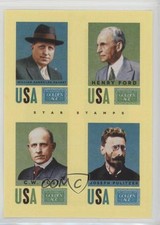 2014 Panini Golden Age Star Stamps Henry Ford Joseph Pulitzer CW Post #10 6n5