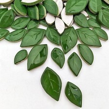 500g/1.1lb Leaf-Shaped Ceramic Mosaic Tiles,Ceramic Mosaic Pieces for Crafts,Mos