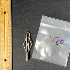 Vintage Silver Tone Tie Clip Geometric Design Men's Accessory