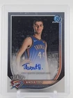 NIKOLA TOPIC 2025-26 BOWMAN CHROME ROOKIE AUTO #BCA-NO THUNDER Q7369