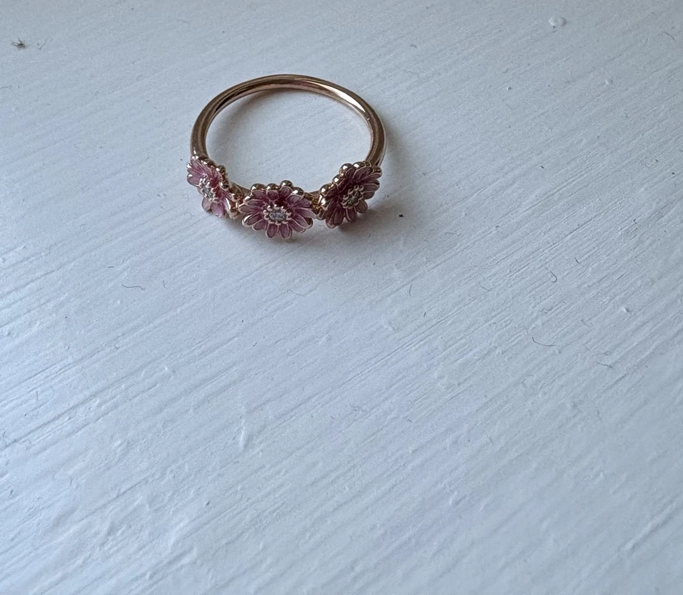 *Nuevo Auténtico* Anillo Pandora Margarita Chapado en Oro Rosa 14k- Foto 4 de 4