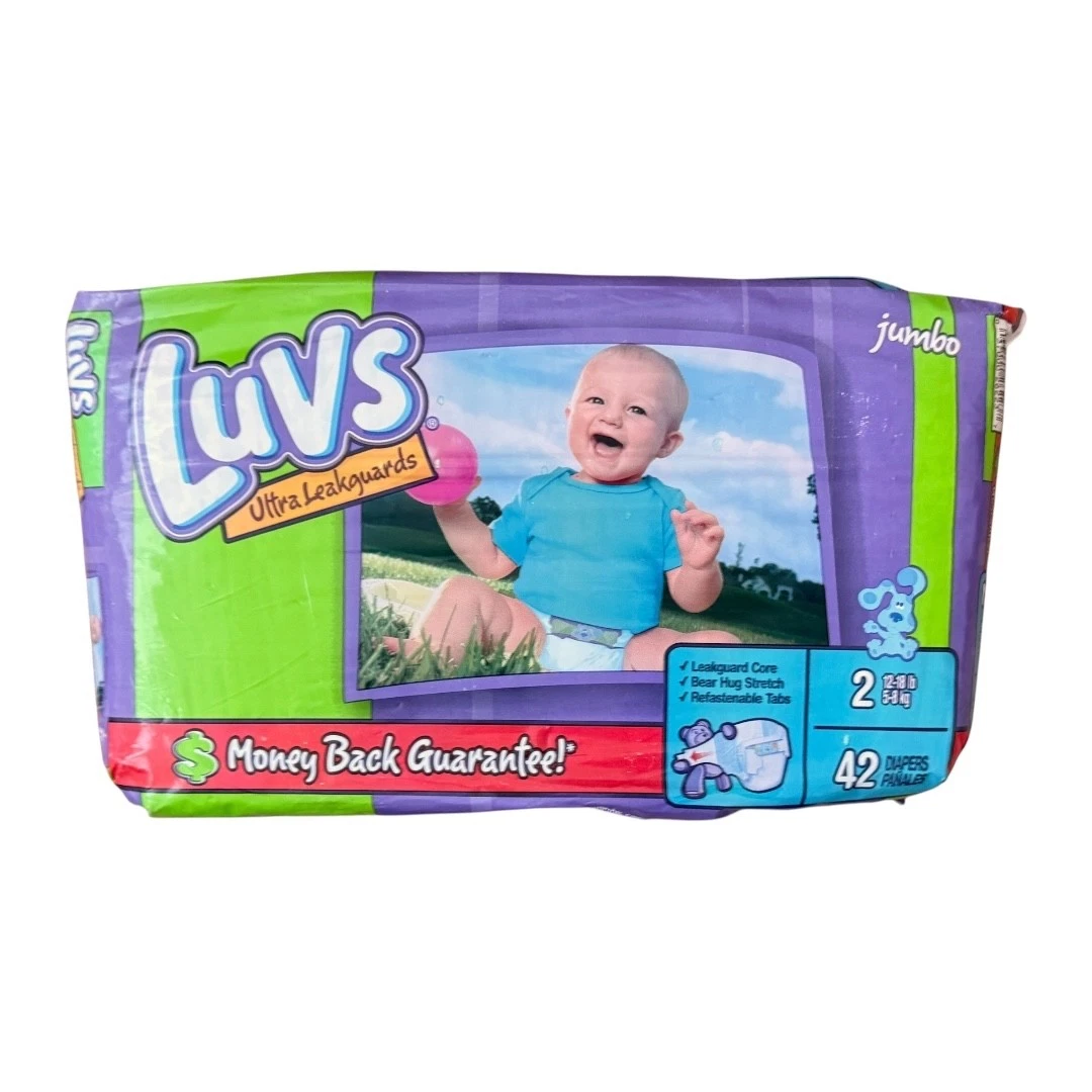 Vintage Luvs Blues Clues Diapers 42 Count Size 2 Sealed 2009
Opens in a new window or tab