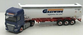 Camion miniature Herpa DAF XF SSC 4x2 avec porte-conteneur citerne 3 essieux échelle 1/87