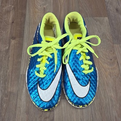 Nike Free Hypervenom GS Sneakers Blue Lagoon 6Y Big Kids 705390-401 Metallic
