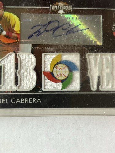 2009 Topps Triple Threads World Baseball Classic Auto #BCAR-6 Miguel Cabrera - Picture 7 of 11