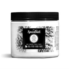 Speedball Water Soluble Block Printing Ink, White, 16-Ounce Jar