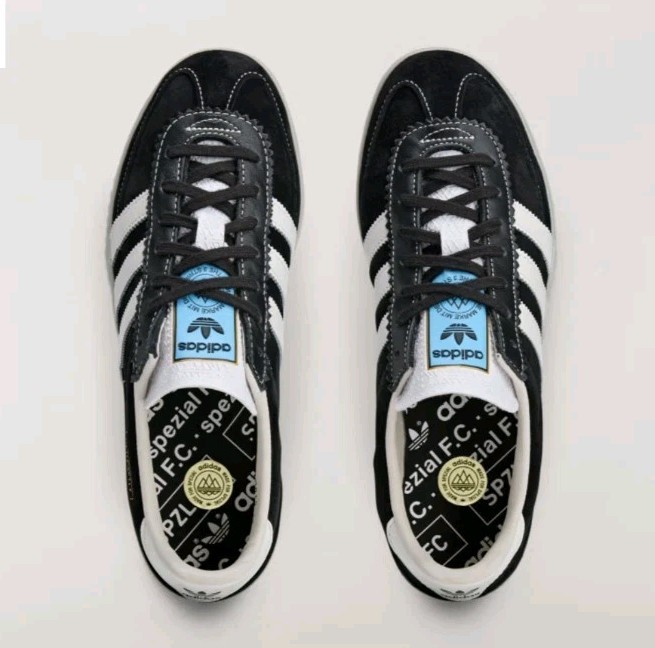 adidas gazelle silver green womens Limited edition retro Newcastle Tino Asprilia inspired Black /White/ A –  Sneakcustomtrainers.com main image 1