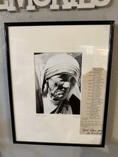 Mother Teresa Autographed framed Pic Unique Story Behind