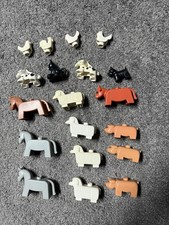 Lego Duplo Tiere Bauernhof Schwein Schaf Kuh Pferd Huhn Hund Katze Retro