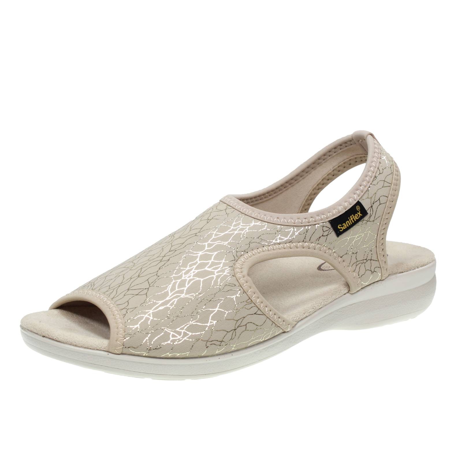 Saniflex Sandalen aus Stretchstoff Sand - Gre 39 259 cm Schuhe 9090₽