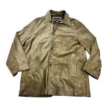 Vintage Banana Republic 90s Daim Veste M Marron Cuir Y2K Bouton Manteau Hommes