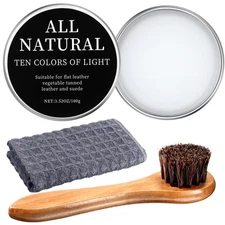 3 Pcs Baseball Glove Cleaning Kit Glove Conditioner 3.5 oz Brush and Microfib...