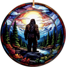 Christmas Ornament - Bigfoot Ceramic Ornament, Sasquatch Christmas Tree Decorati