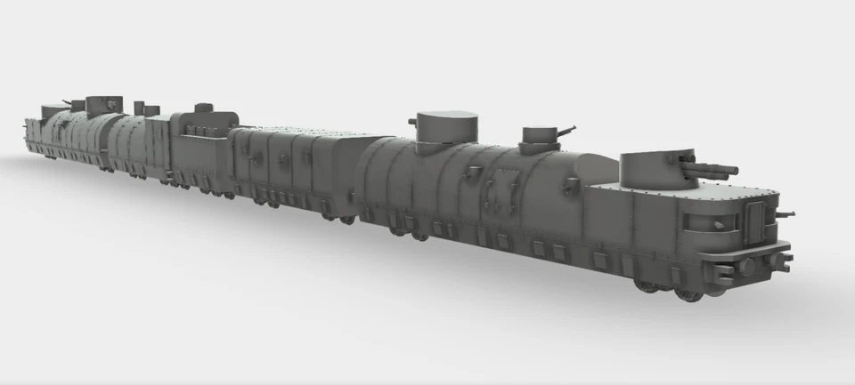 Panzerzug Danuta Armoured Train No.11 Polen WW2 Bausatz Kit 3D Druck 1:120-1:72 - Bild 2 von 4