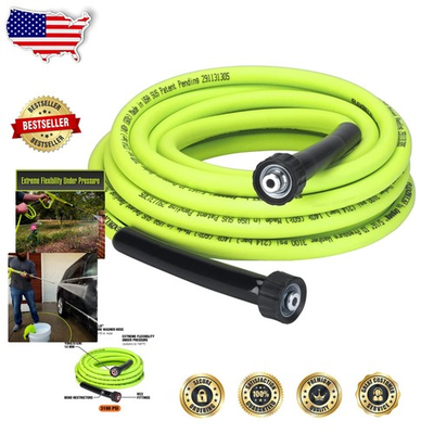 #ad Heavy Duty ZillaGreen 3100 PSI Pressure Washer Hose 25ft M22 Extreme Flexibility $94.99