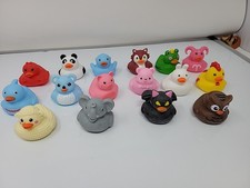 Rubber Duck Toy Lot of 16 JEEP Various Colorful Ducks Variety Or Bath Time FUN  